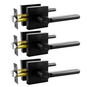 B0dw8tnv4g Kamota 3-pack Matte Black Privacy Door Levers Handles Keyless Reversible