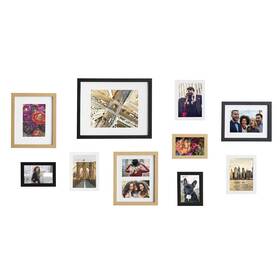 216934 Kate And Laurel Gallery Modern Glam Frame Set Of 10 Black White G