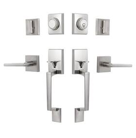 09rhy372y Kiayaci Door Lock Set Double Handle With Deadbolt Silver