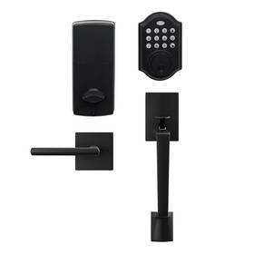 A-sj03015-usam021 Kiayaci Front Door Handle Sets Black Keypad Lock With Entry D
