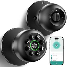 K10plus Klloque Fingerprint Door Lock Smart Knob With Keypad Biometric Doo