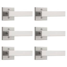 B0dhgmtwd4 Knobelite 6 Pack Dummy Door Handles Stain Nickel Square Levers Non-turning