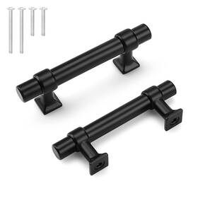 Hmpd205-hbk64-10pack Knobelite 10 Pack Hole Centers 2.5 Inch Matte Black Cabinet Handles Stainles