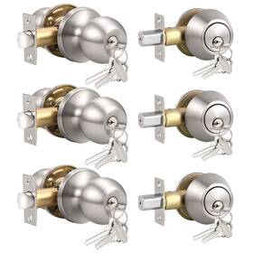 Knobonly 710328077157 All Keyed Same Entry Door Knobs With Single Cylinder Deadbolt For Exterior Use