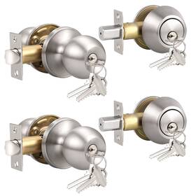 Knobonly 710328081666 2 Set Keyed Same Entry Door Knob With Single Cylinder Deadbolt One Keyway Lock