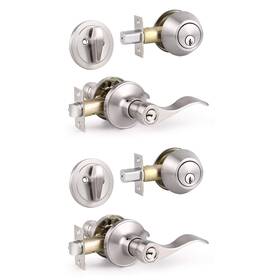 B07nq9zjrj Knobonly 2 Sets Of Front Exterior Door Knob Set With Single Cylinder Deadbolts I