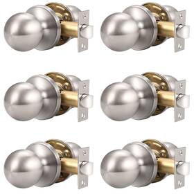 Knobonly Dl607sn-ps-xsd-sn-6pack 6 Pack Satin Nickel Round Ball Door Knob Classical Passage Hallway