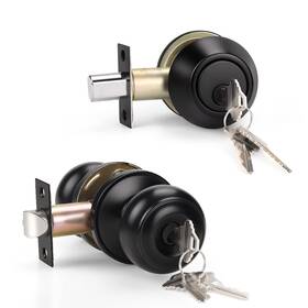 Knobwell 710157521760 Entry Door Knob And Single Cylinder Deadbolt Lock Set Exterior