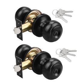 Knobwell 710328646346 2 Pack Door Knob With Lock And Key Keyed Alike Entry Knobs