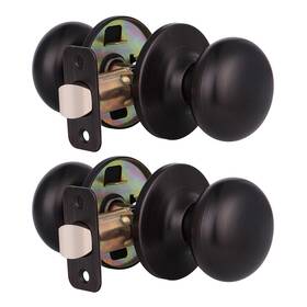 Knobwell 710328657267 2 Pack Passage Door Knob Classic Interior Knobs Oil Rubbed Bronze Clos