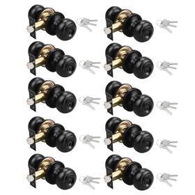 Knobwell 715624230619 10 Pack Keyed Entry Door Knobs Matte Black Knob With Lock And K