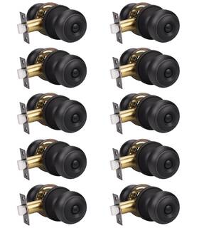 Knobwell 715624234006 10 Pack Oil Rubbed Bronze Privacy Door Knobs Interior Bedroom Bathroom Locking