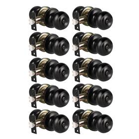 Knobwell 715624238561 10 Pack Privacy Door Knobs With Lock For Bedroom Or Bathroom Black