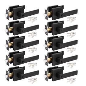 Knobwell 715624456217 10 Pack Heavy Duty Door Lever Lock Keyed Entry Handle Set
