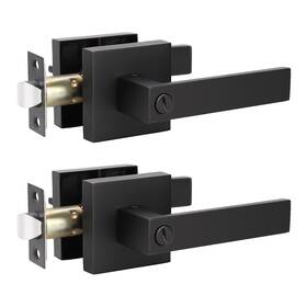 Knobwell 715624462058 2 Pack Heavy Duty Privacy Door Lever Handle Thumb Turn Inside Lock For Bedroom