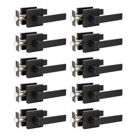 Knobwell 715624466858 10 Pack Heavy Duty Door Lever Lock Privacy Interior Handles Matt