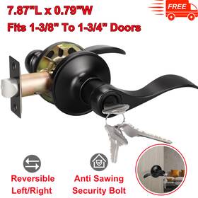 Knobwell 717332812095 Wave Style Keyed Entry Door Lever Left/right Handle For Interior/exterior Doors