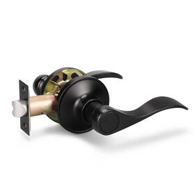 Knobwell 717332819766 Knobweel 1 Pack Matte Black Closet Door Handles Levers -