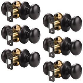 Knobwell B07bxtxb7s 6 Pack Oil Rubbed Bronze Privacy Door Knobs Bedroom And Bathroom