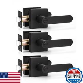 B07fy92zdp Knobwell 3 Pack Privacy Door Handles Interior Matte Black Lock Modern Heavy Duty