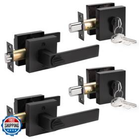 Knobwell B07x3zf5jh 2 Pack Keyed Entry Door Lever Heavy Duty Double Deadbolt Lockset