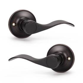 B0b97dm8v2 Knobwell Bronze Door Knobs Interior Wave Handles 2 Pack For Closet French Doors