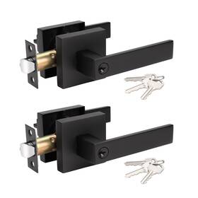 B0bb2kwf6c Knobwell 2-pack Matte Black Heavy Duty Exterior Door Handles With Lock And Key 2.13l