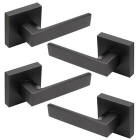 B0dhh27y8v Knobwell 4 Pack Matte Black Interior Door Handles Suqare Modern Dummy Knob