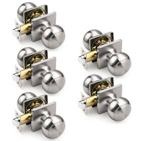 B0fcdl34t2 Knobwell Brushed Nickel Closet Door Knob Square Rosette Interior Passage