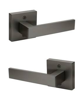 B0fmjst15y Knobwell 2 Pack Gunmetal Black Interior Dummy Doorknob Closet Door Lever Inacti