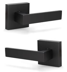 D08-m114 Knobwell New Black Lever Handle - 2 Pack Sealed Inside Box