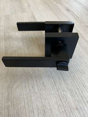 Dl01bk Knobwell Rubbed Bronze Door Handle Lever Lock Privacy Square Modern