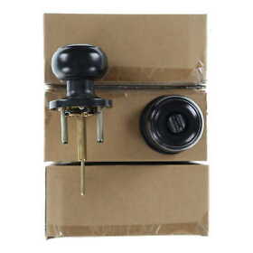 Knobwell Entrance Door Knob Double Keyed Deadbolt Matte Black 3 Pack Open Box