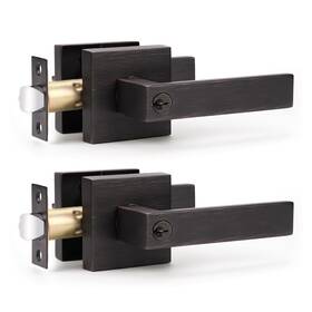 Fba-lj-l01-orb-etc-2pack Knobwell Heavy Duty Entrance Lever Door Handle For Office/front Left O