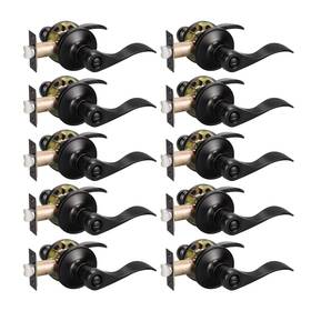 Jo-12061-bk-bk-10pack Knobwell 10 Pack Interior Door Levers Matte Black Bathroom/bedroom Knobs