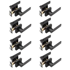 Joy-dl01-bk-bk-8pc Knobwell 8 Pack Matte Black Interior Privacy Door Knob Bedroom Doorknob With