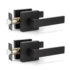 Joy-dl01-bk-ps-2pc Knobwell 2 Pack Modern Passage Door Handle Heavy Duty Interior Dandle S