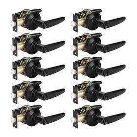 L-dl815-bk-bk-10pack Knobwell 10 Pack Matte Black Door Handle Lever Set Privacy Bed And Bath Leverset