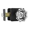 Knobwell Regency Fluted Glass Door Knob With Victorian Plate Rosettes In