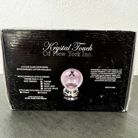 Krystal Touch 013964448214 Pink Ribbon Breast Cancer Glass Chrome Door Knobs With Led Light