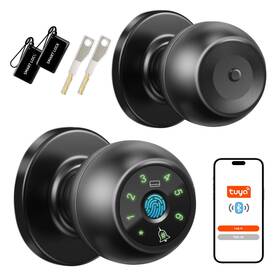 Dk-q7-b Kuelor Smart Lock Fingerprint Door 5-in-1 Keyless Entry Handle With Keypa