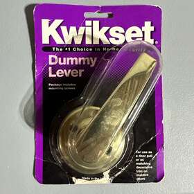Kwikset 042049007763 Dummy Left Hand Lever Polished Brass 488 Lido No Hardware