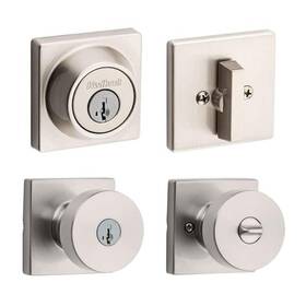 Kwikset 042049090550 660 Square Satin Nickel Single Cylinder Deadbolt With Pismo
