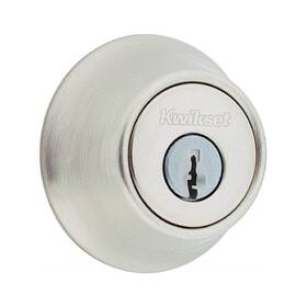 Kwikset 042049173710 665 Adjustable Latch Double Cylinder Deadbolt Satin Nickel