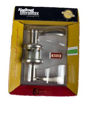 Kwikset 042049356892 New Ultra Max Satin Nickel Door Handle Knob Interior Non-locking Silver