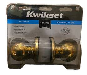 Kwikset 042049948851 Security Bed And Bath Locking Doorknob Set Interior Ansi Grade 3