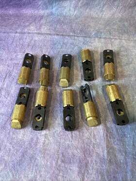 10191-001 Kwikset Lot Of 10 Drive In Adjustable Backseat Round Face Spring Latch