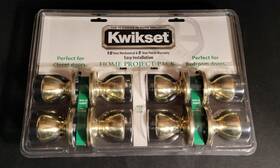 18764-001 Kwikset 1 Set Pk. Of 4 - #246t 3 Cp Hall / Closet Non-locking Doorknobs