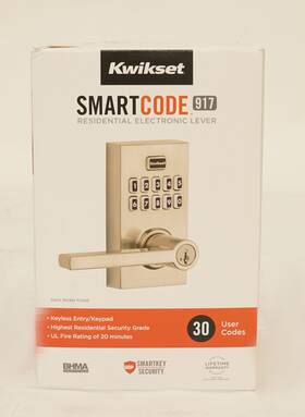 Kwikset 196271392491 917 Smartcode Satin Nickel Contemporary Keypad Electronic Single-cylinde