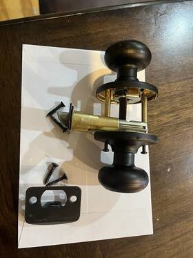 200cv-11p Kwikset Cove Passage Door Knob Set - Venetian Bronze